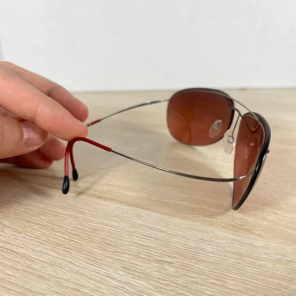 Silhouette M8575 /65 V6071 Sunglasses Red Tinted Lenses Titan Austria